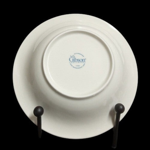 Gibson Designs Fruit Off Embossed Rim Soup Bowls Set of 6 White Ceramic 8”