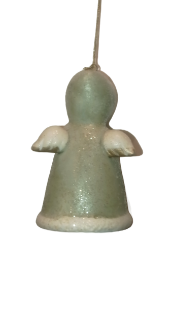 3-Angels Hanging Christmas Tree Ceramic Ornament Xmas Wings Home Decor 3.5"