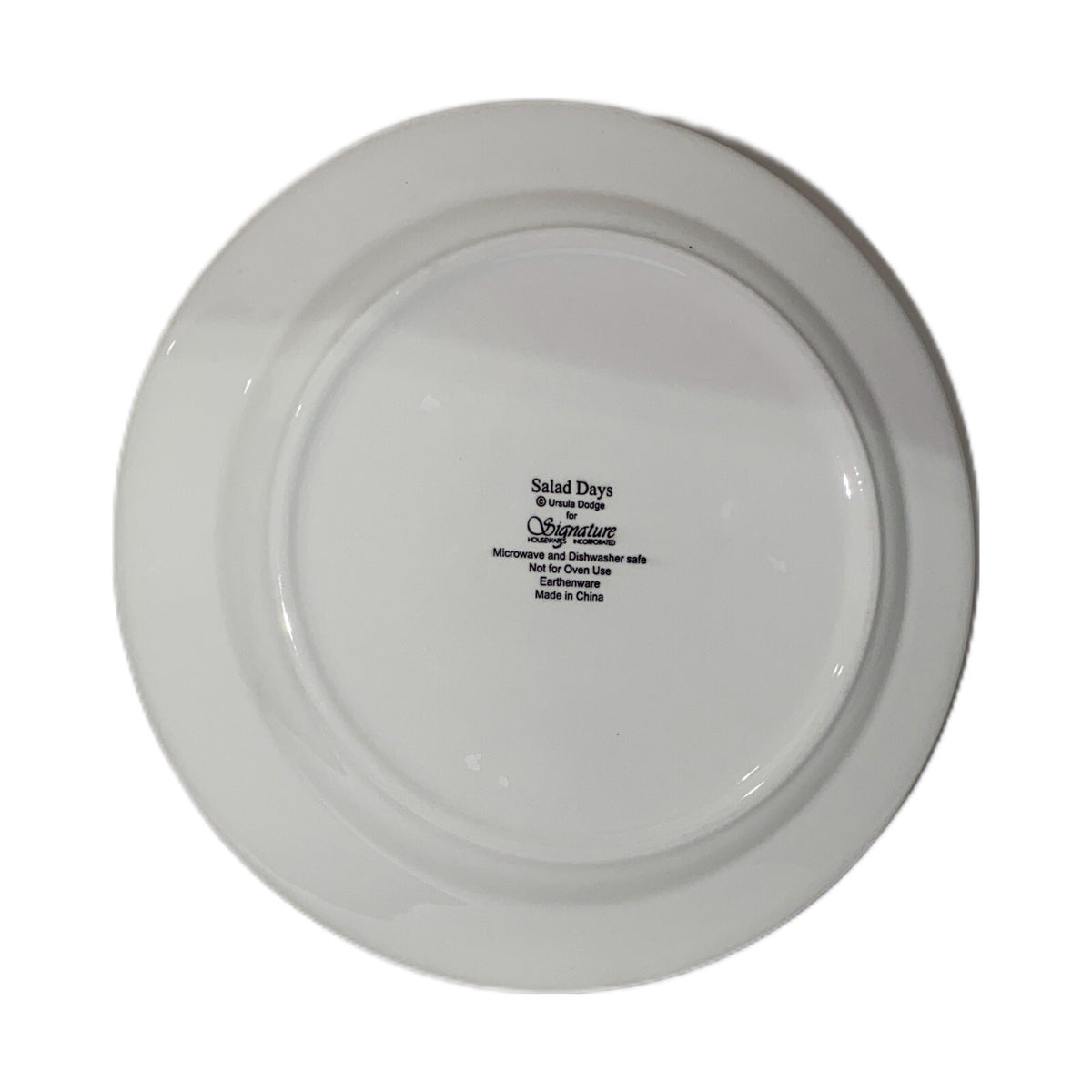 URSULA DODGE SALAD DAYS 4 Luncheon Plates Signature Housewares Salad Dish 9 1/8"