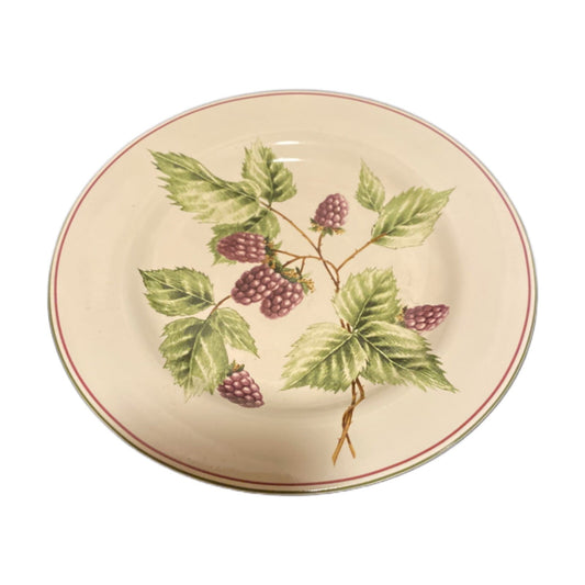 Oneida Sakura BERRY FIELDS Salad Dessert Plate Stoneware Purple Berries