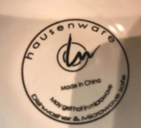 HAUSENWARE Pedestal Mug Initial B Ceramic Tea Coffee Cup Off White Monogram