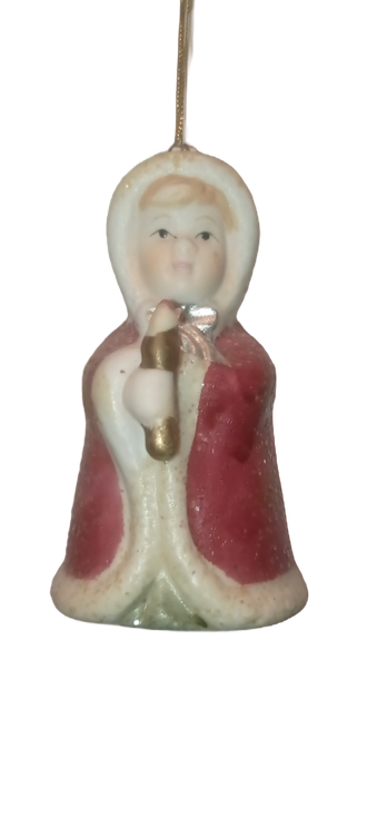3-Angels Hanging Christmas Tree Ceramic Ornament Xmas Wings Home Decor 3.5"