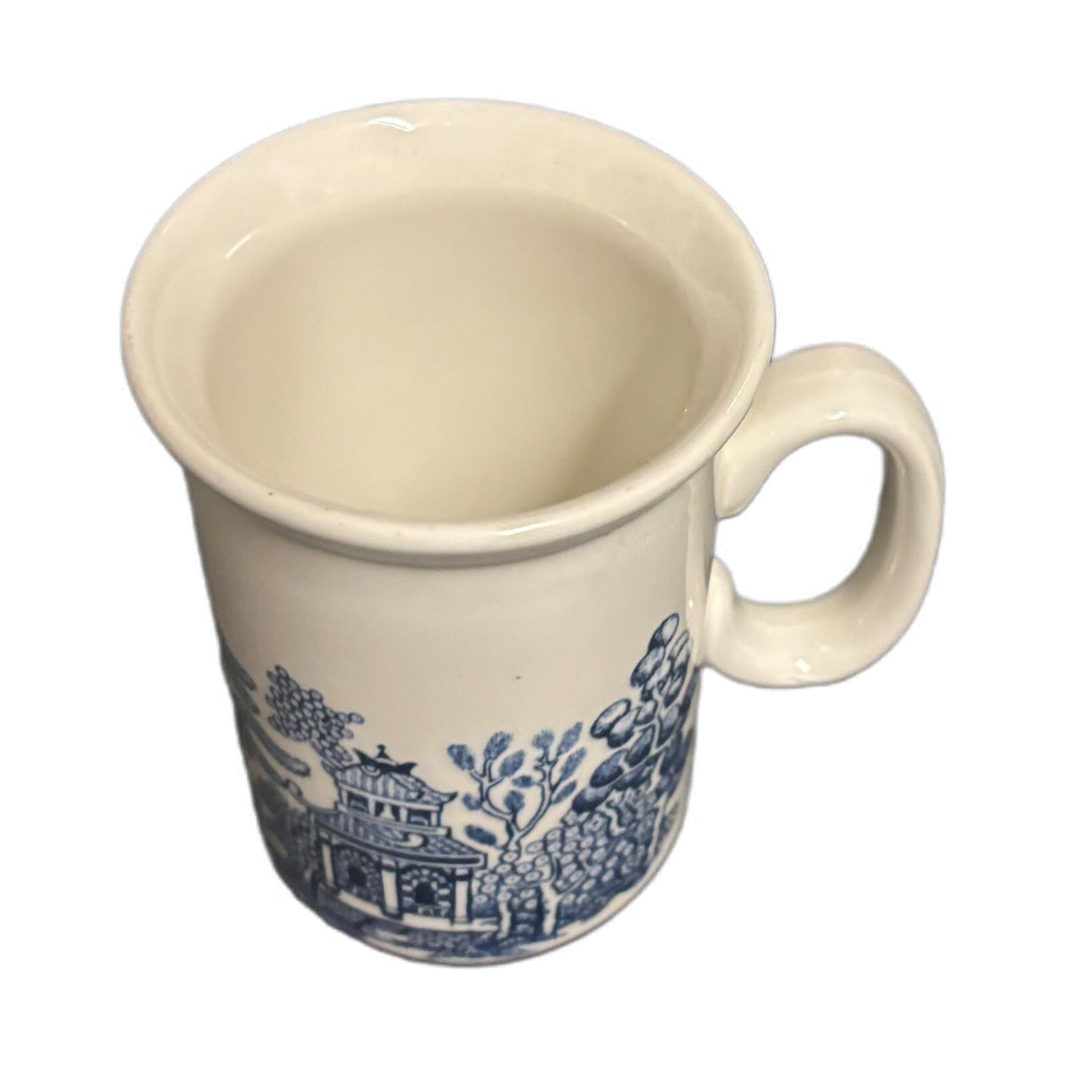 Churchill Blue Willow 3-MugS Georgian Shape 8 oz Ceramic Coffee Tea Cup England