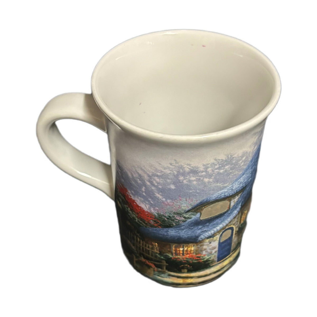 Thomas Kinkade Mug LILAC COTTAGE Ceramic Coffee Tea Cup Home Garden Scene