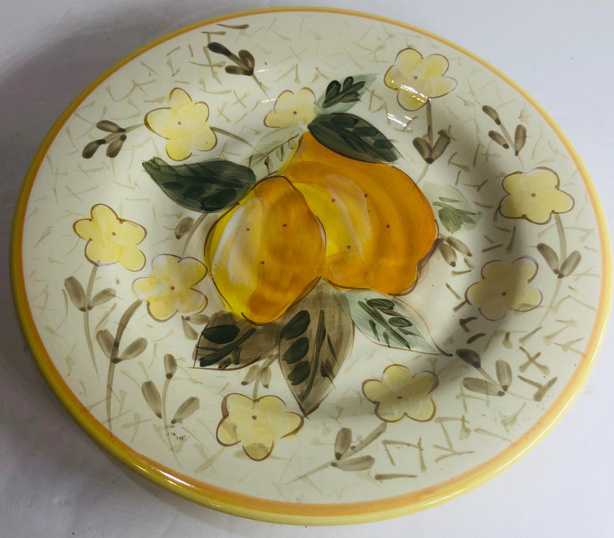 Gibson Designs " LEMON COURTYARD" Dinnerware Hand Painted Collection