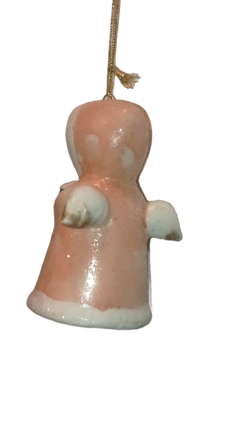 3-Angels Hanging Christmas Tree Ceramic Ornament Xmas Wings Home Decor 3.5"