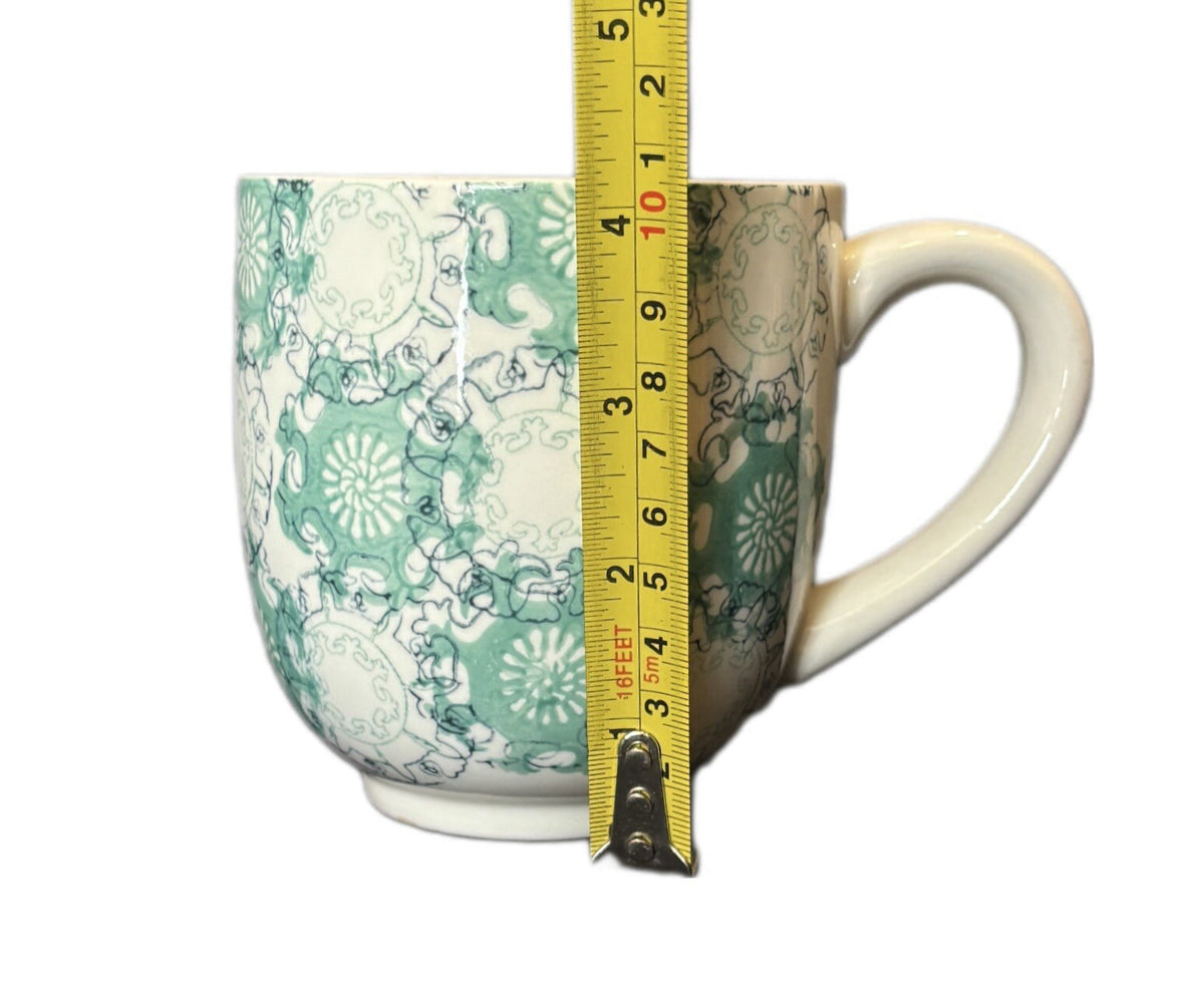 THRESHOLD KEIRA Mug Blue Turquoise White Target Stoneware Coffee Tea Cup