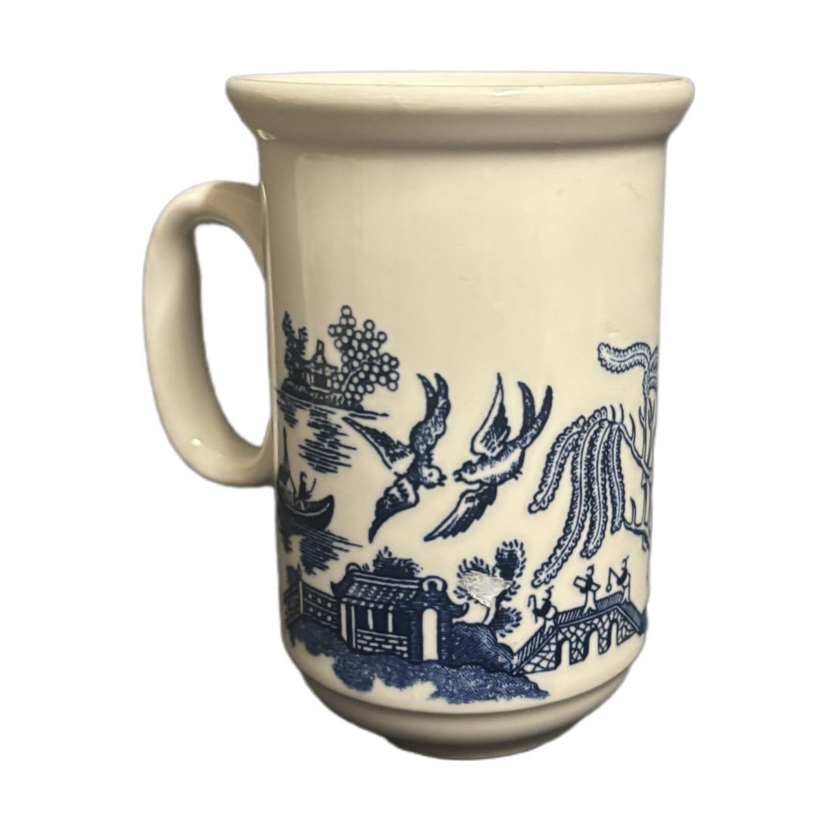 Churchill Blue Willow 3-MugS Georgian Shape 8 oz Ceramic Coffee Tea Cup England