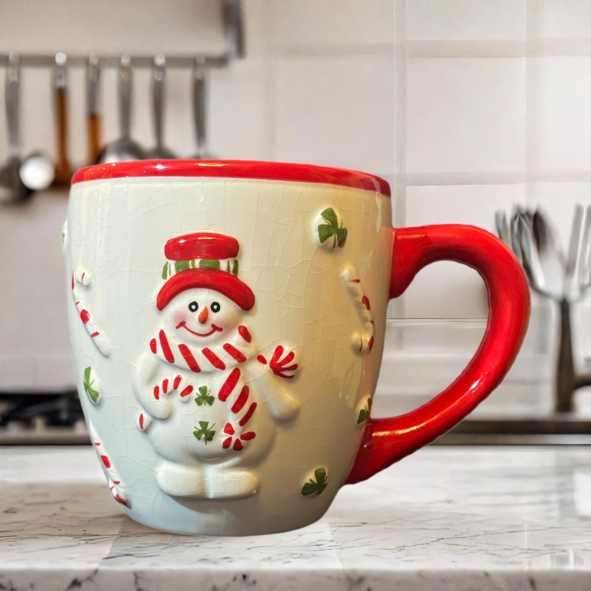 East West Distributing Mug Snowman Christmas Ceramic Coffee Chocolate Tea Cup