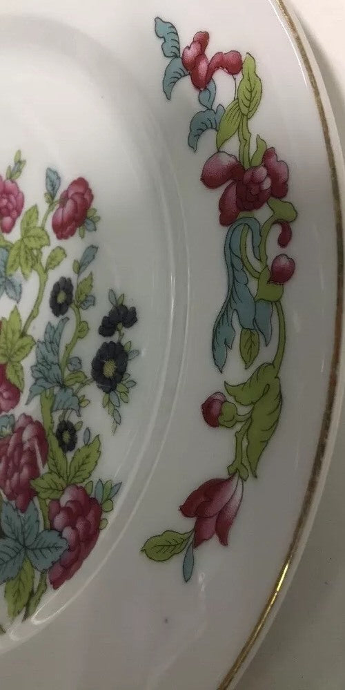 Vntg MZ ALTROHLAU CMR 6 Dinner Plates Czechoslovakia Porcelain Floral Gold Trim