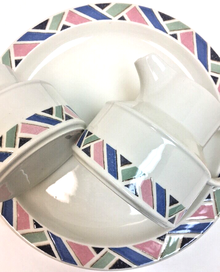 MIDWINTER AZTEC England Stonehenge 2-Dinner Plate 1-Sugar Bowl 1-Creamer