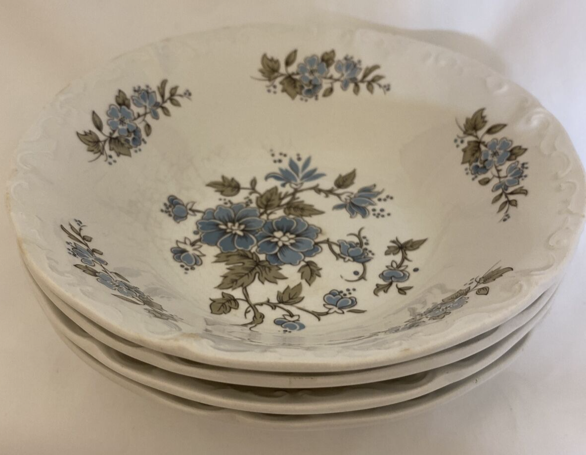 Blossomtime Staffordshire Hand Decorated Ironstone Soup Cereal Bowl England 6.5"