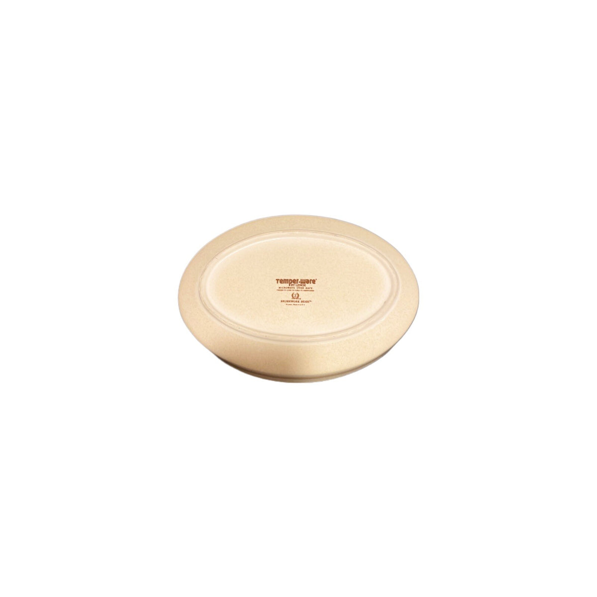 BRUSHWORK BEIGE Lenox Temper-Ware Oval Serving Bowl Stoneware USA Oven Safe