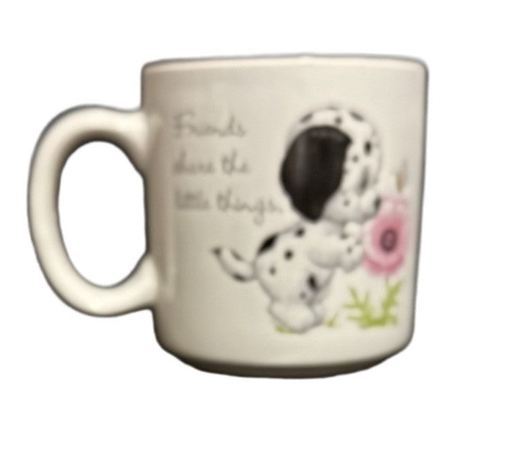 Friends Share The Little Things Puppy Mug 8 oz by Bill & Judy Morehead-Cute Gift