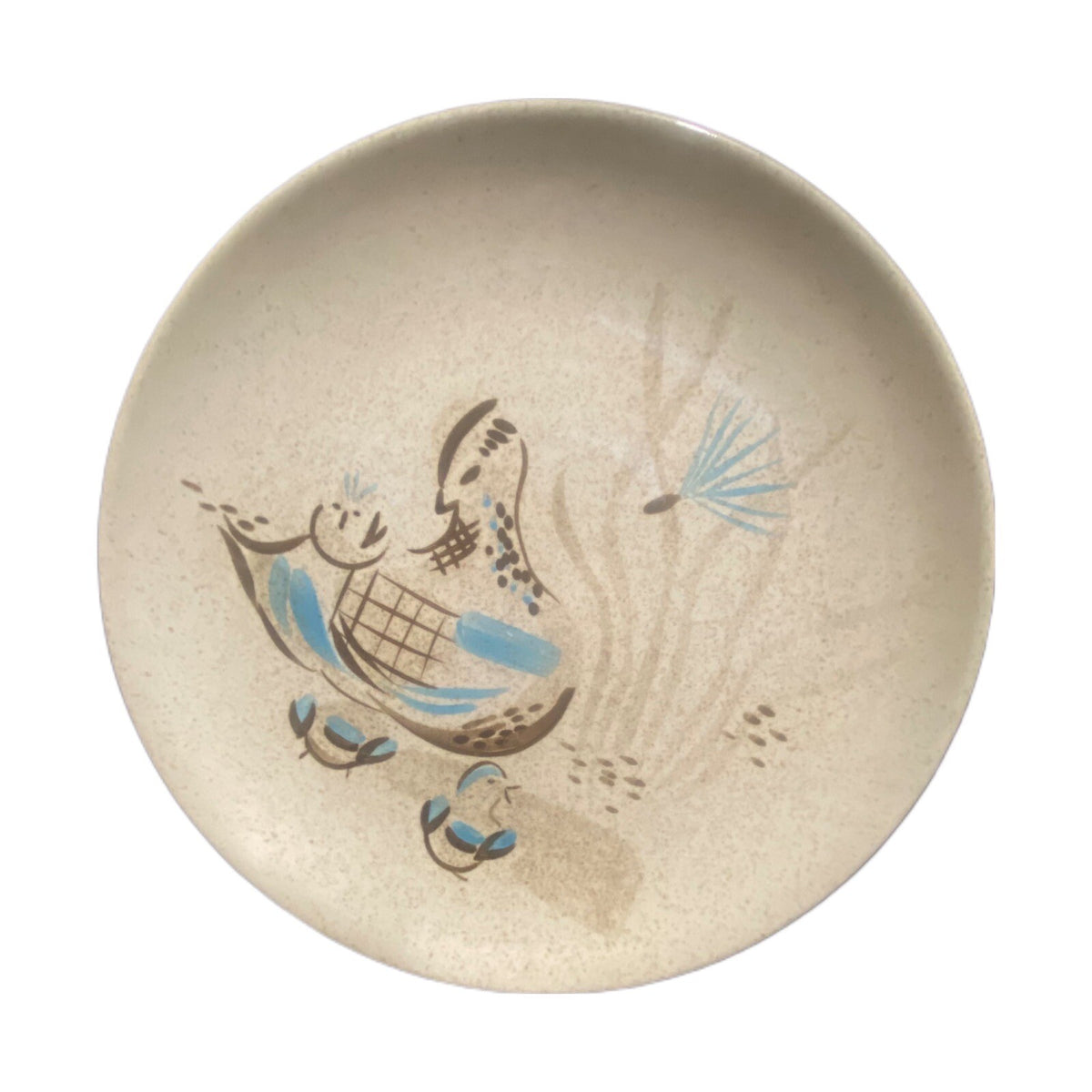 Vintage RED WING Dinner Plates Bob White Quail Stoneware Mid Century 10 3/4”D