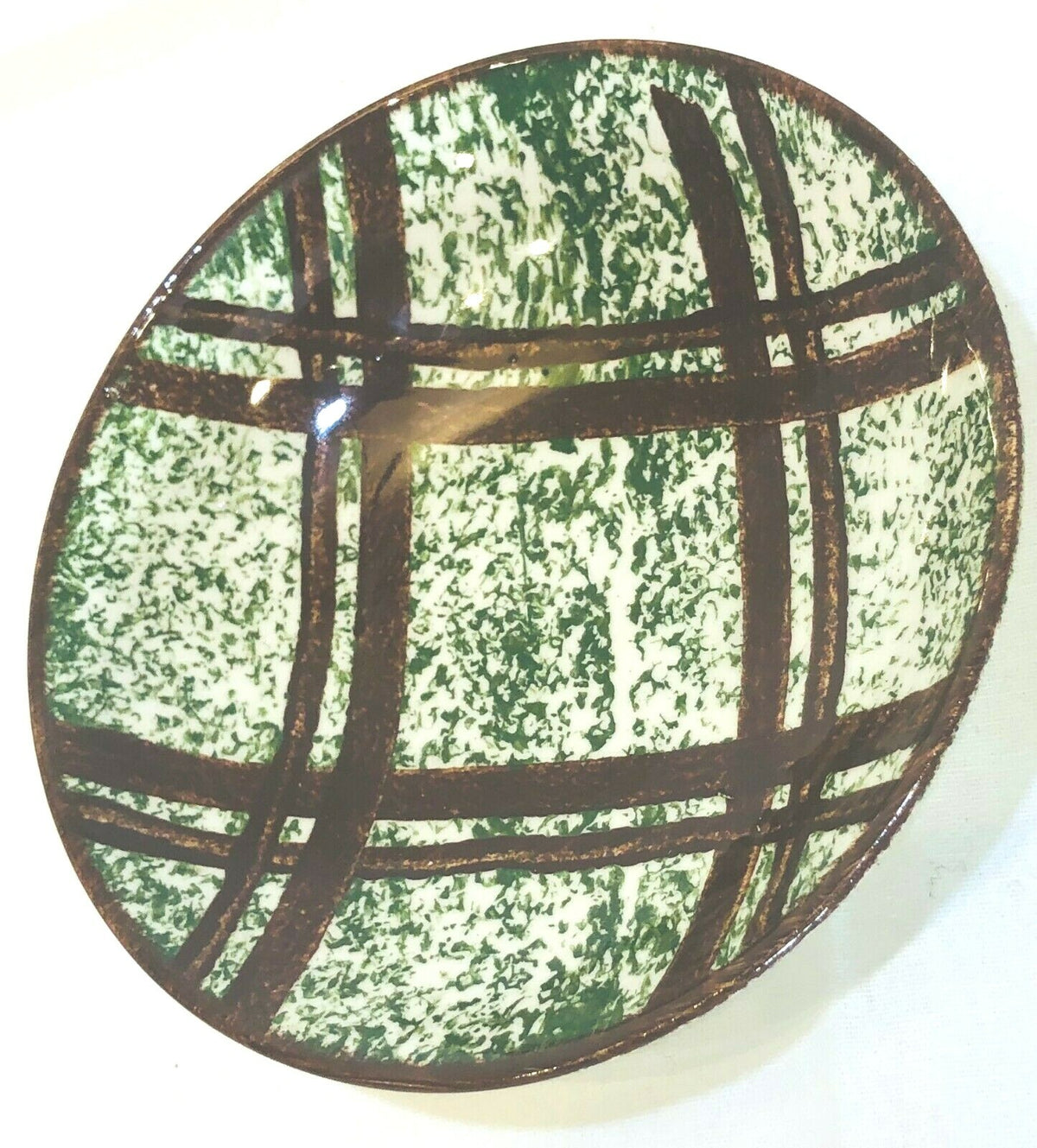 Blue Ridge RUSTIC PLAID Southern Pottery Hand Painted Dinnerware Collection USA