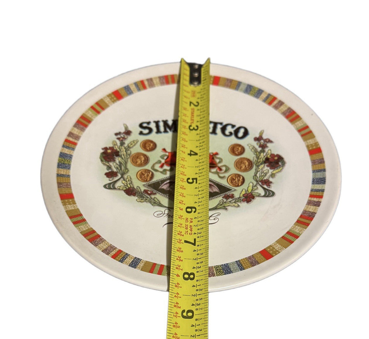 Pottery Barn Fireside Club Simbatco Salad Plates Set of 4 Color Crest Emblem