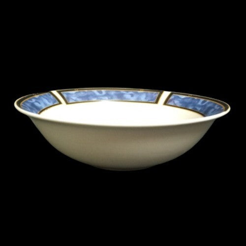 Vintage Gibson Designs ROYAL DUCHES BLUE 4 Cereal Bowls 6 5/8”D Blue Marbled