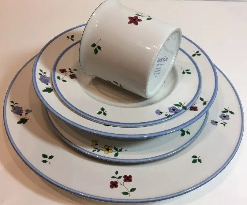 Savoir Vivre "CHATEAU FLEUR" Ceramic 5 Piece Place Setting Set for 1 japan JJ038