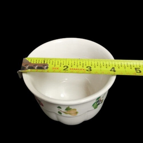 Gibson Designs FRUIT ORCHARD 4-Cups 10 oz Fruit On Rim Coffee Tea White