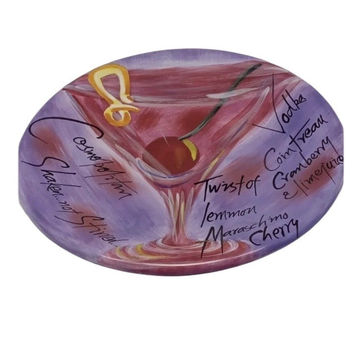 Nanette Vacher Magnificent Martinis Set of 4 Salad/Dessert Plates 8¼”D