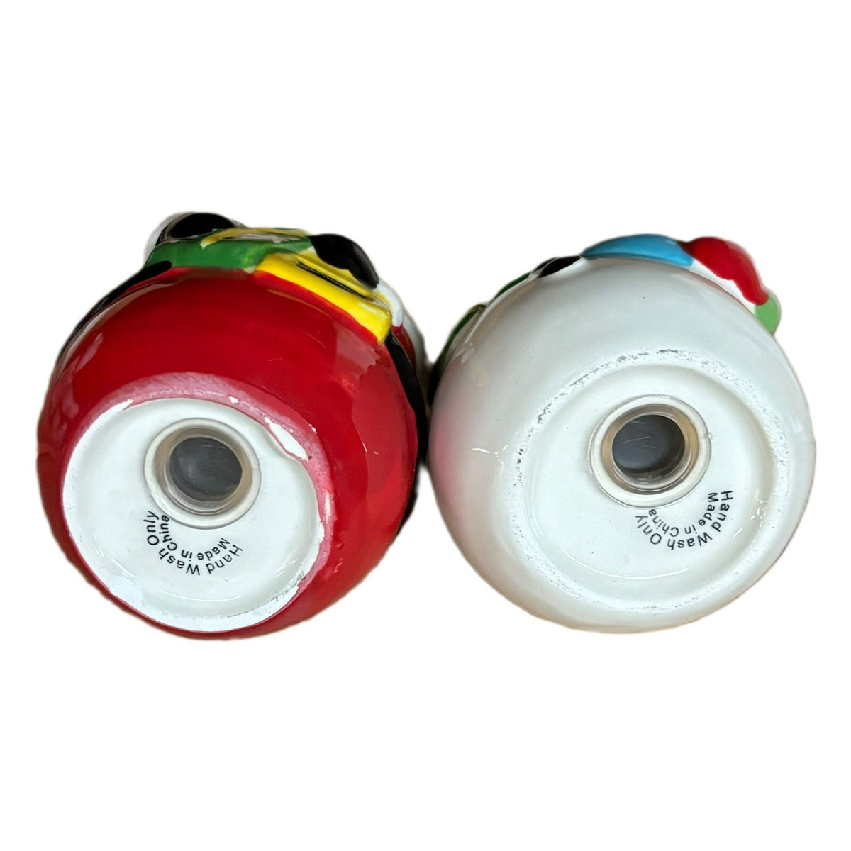 Santa Claus And Snowman Ceramic Salt & Pepper Shakers
