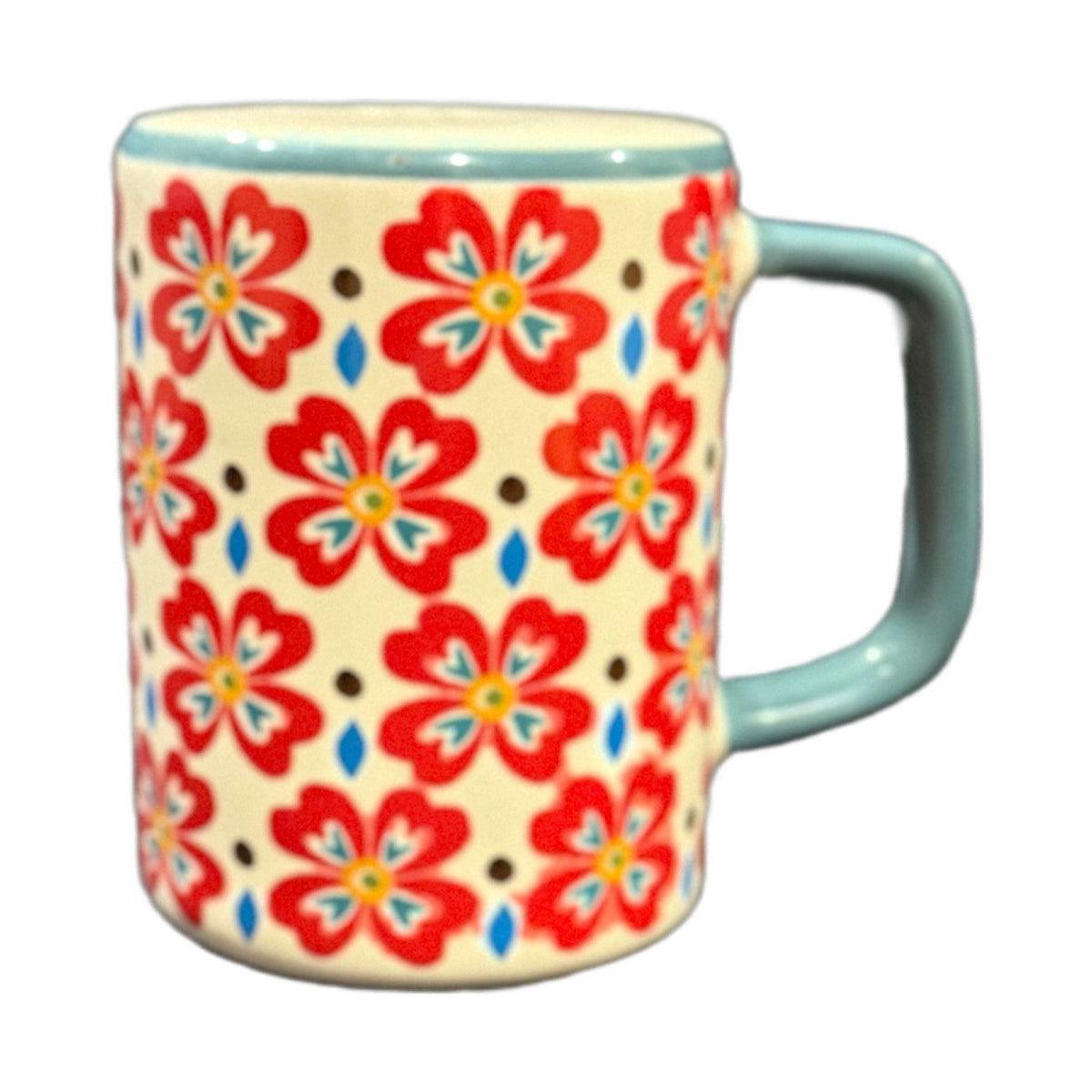 Pioneer Woman Salt Shaker Flea Market Collection Red Floral Ceramic Decor
