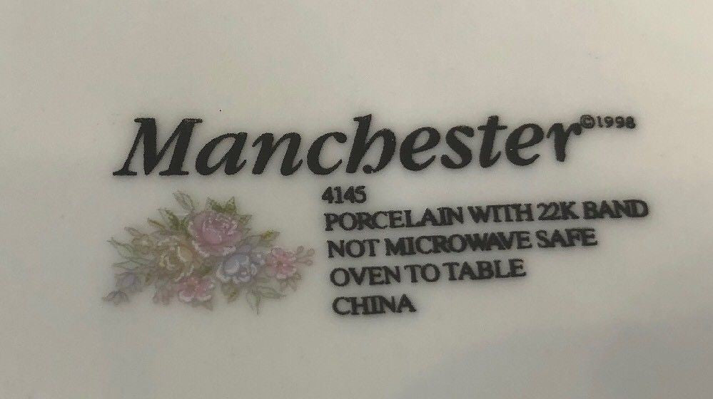 Manchester Excel Porcelain China Dinnerware Collection 22K Band (Oven Safe) 4145