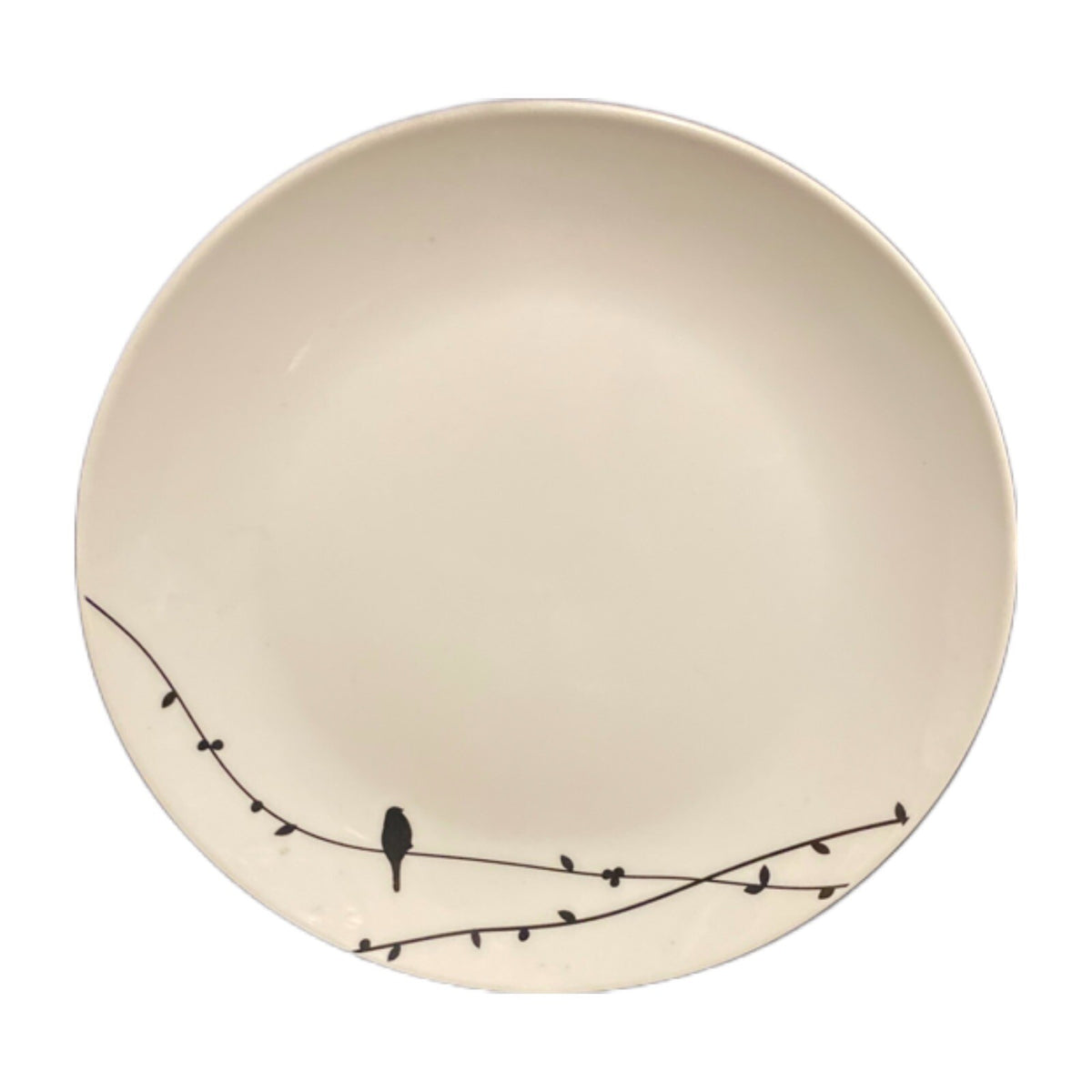 Storehouse Black Bird Vine Salad Plates Set of 3 White Stoneware Australia 8.25"