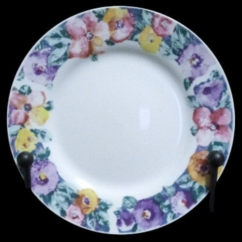Gibson Designs ROMANCE 4-Salad Plates 7 ½”D Ceramic Floral Dessert Dinnerware