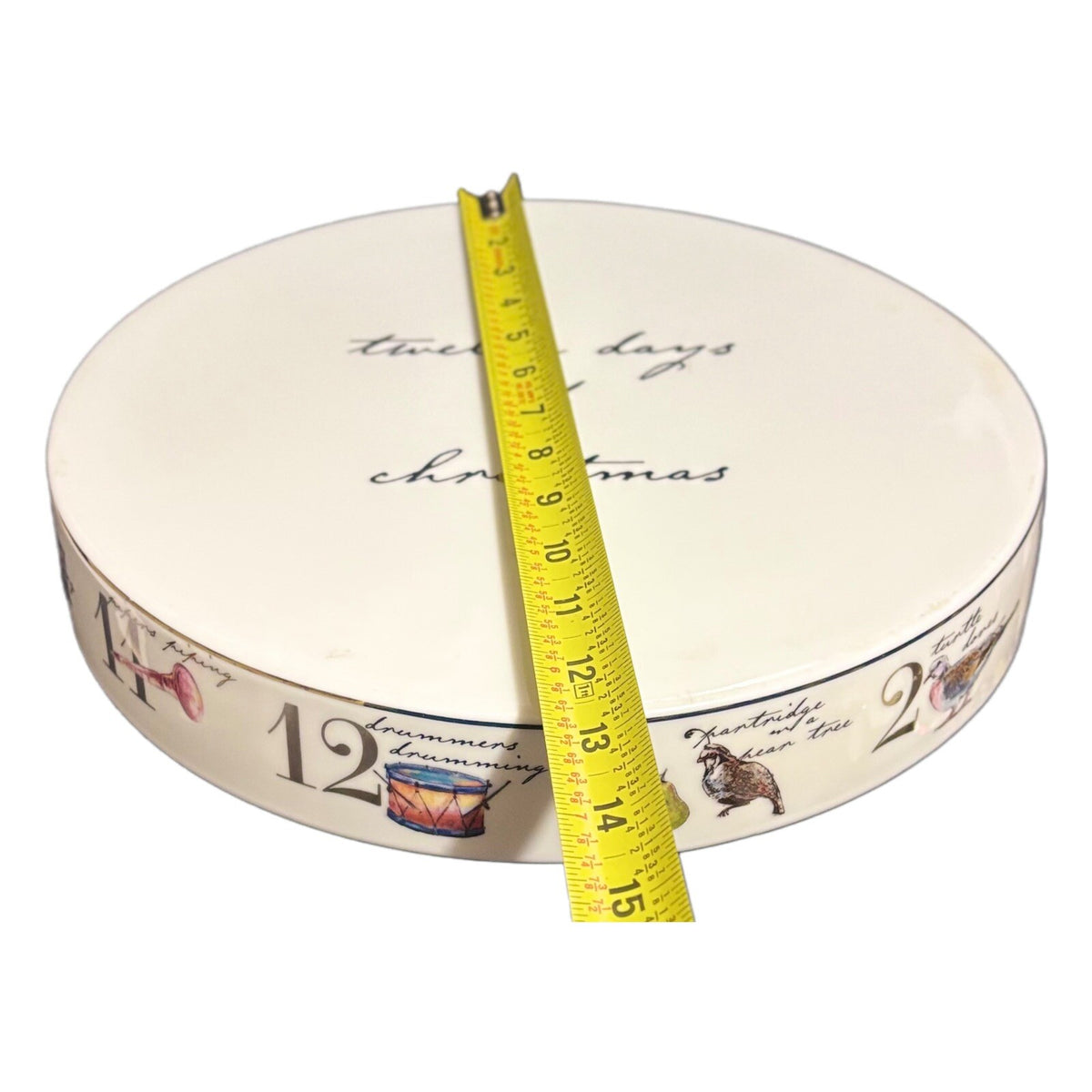 Twelve Days of Christmas Better Homes & Gardens Porcelain Cake Stand 12.5" Round