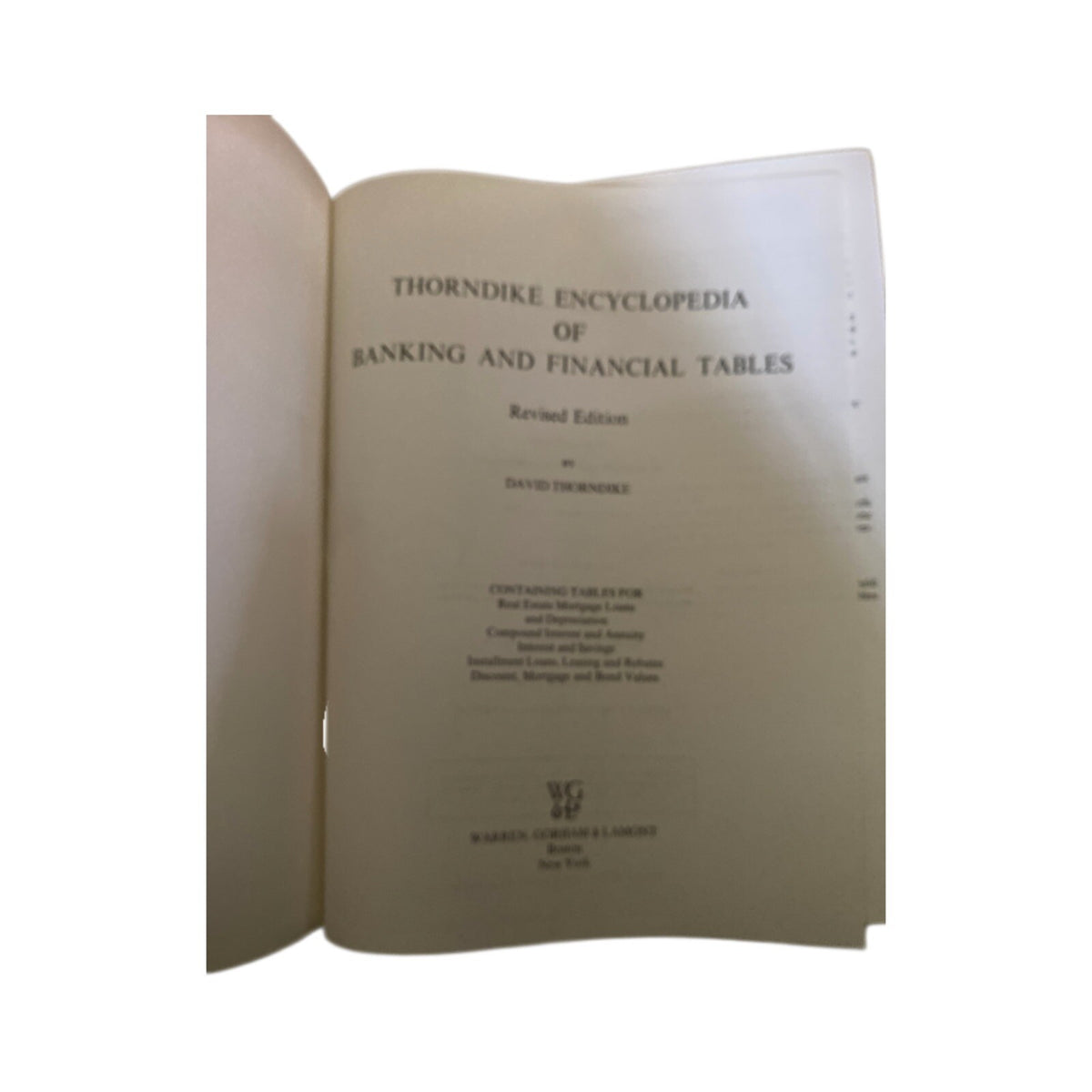 Thorndike Encyclopedia of Banking & Financial Tables Revised Ed. David Thorndike
