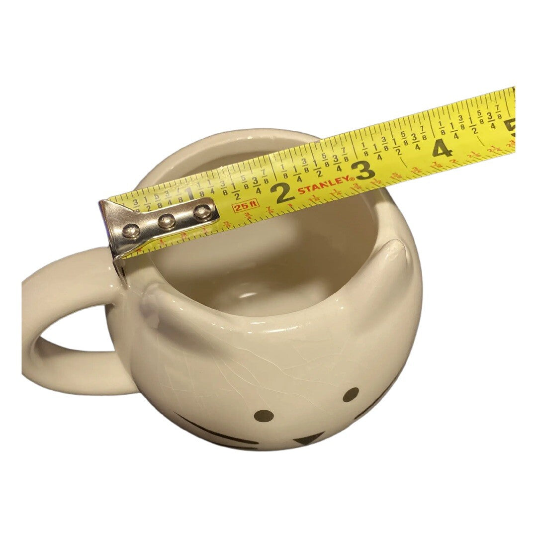 10 STRAWBERRY STREET Coffee Mug Whimsical Cupboard White & Gold FAT CAT Tea Cup