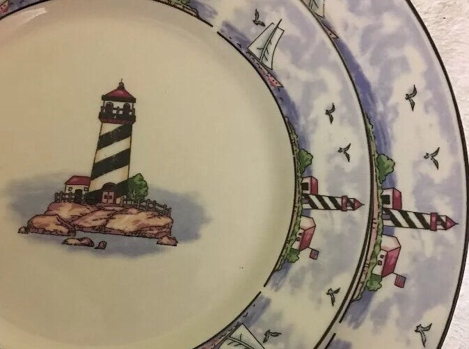 Light House Design 3pc Place Setting Service for 1 Lighthouse