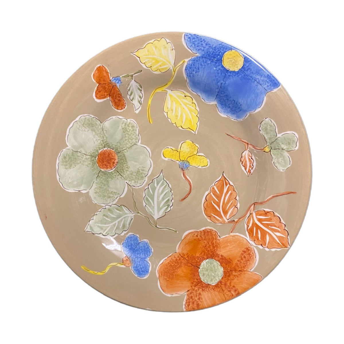 Laurie Gates LES FLEUR 4-Salad Plates Gourmet Home Accent Ceramic Floral Dish
