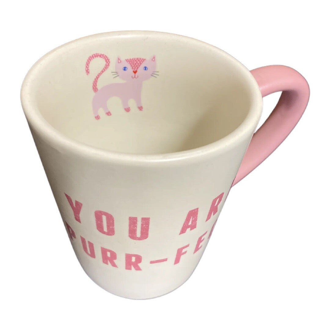 Target Mug YOU ARE PURR-FECT  Stoneware Kitty Cat Inside Perfect Tea Coffee Cup