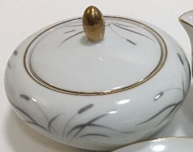 Mikas DUSK BREEZE Jyoto Japan # 8204 Mid-Century Fine China Collection Gold Trim