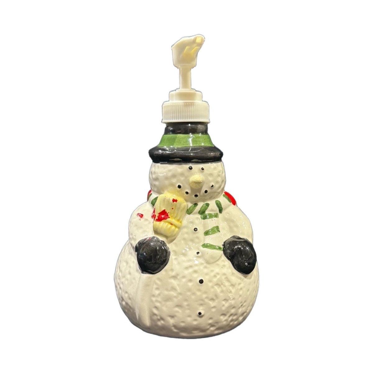 Snowman Soap or Lotion Dispenser 7.5”H Christmas Kitchen Sink Bath Decor Winter