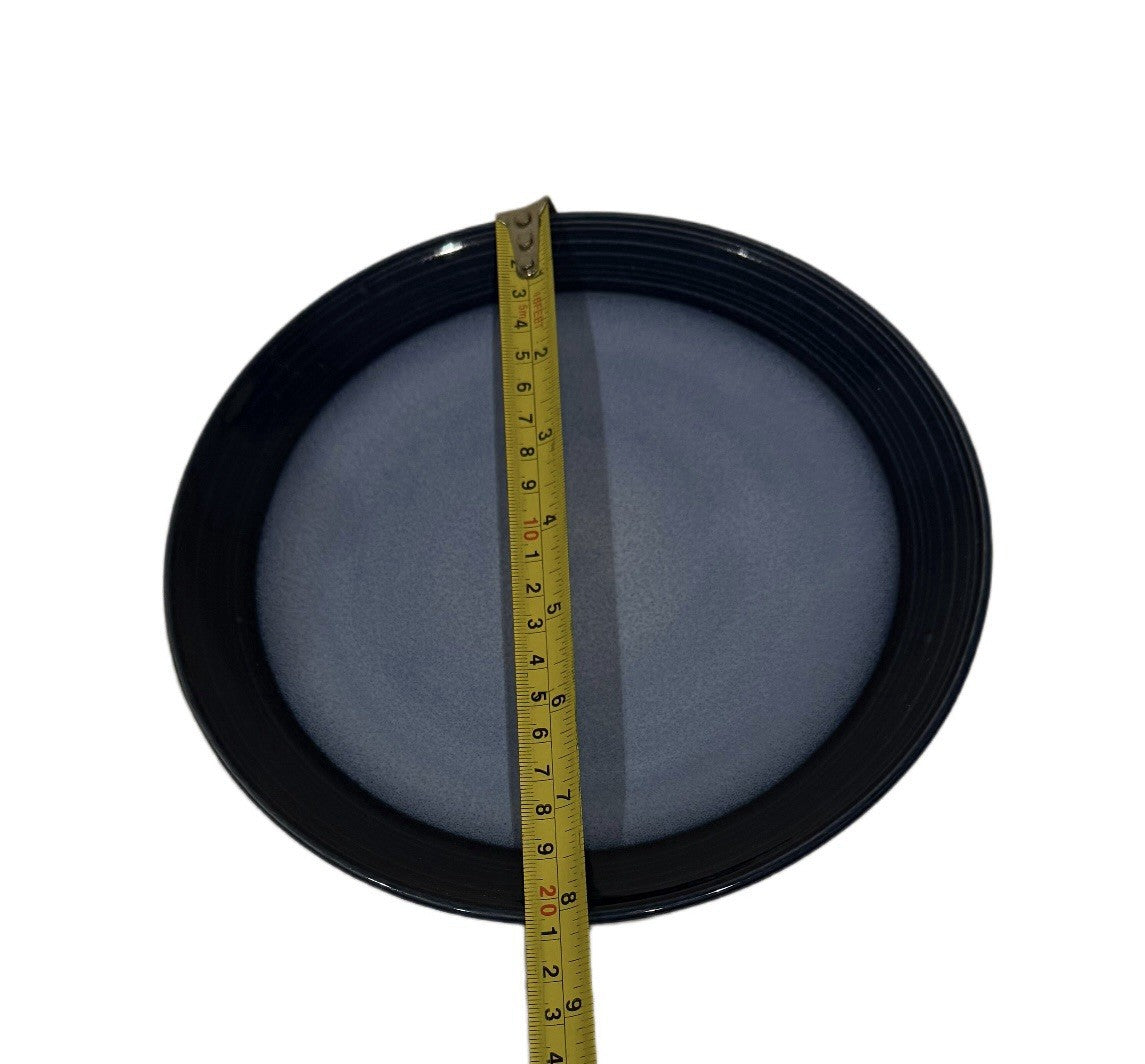 Sango Allure Blue 4818 Set of 8 Salad Dessert Plates 8.25” Ridged Speckled Blue