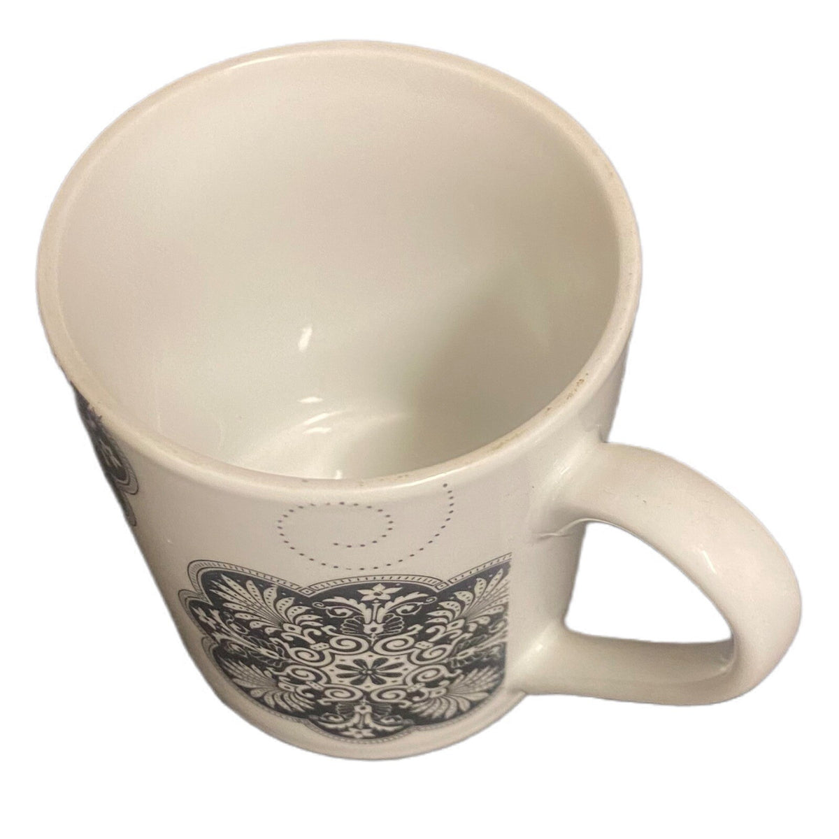 I. GODINGER Mug PARIS ROYAL Black & White Ceramic Coffee Tea Cup Floral
