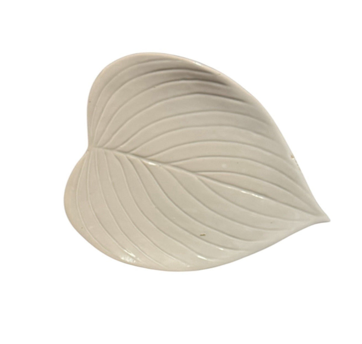 Napa Home & Garden 8pc Leaf Plates Set – 4 Large 8.5” & 4 Small 5” White Ceramic