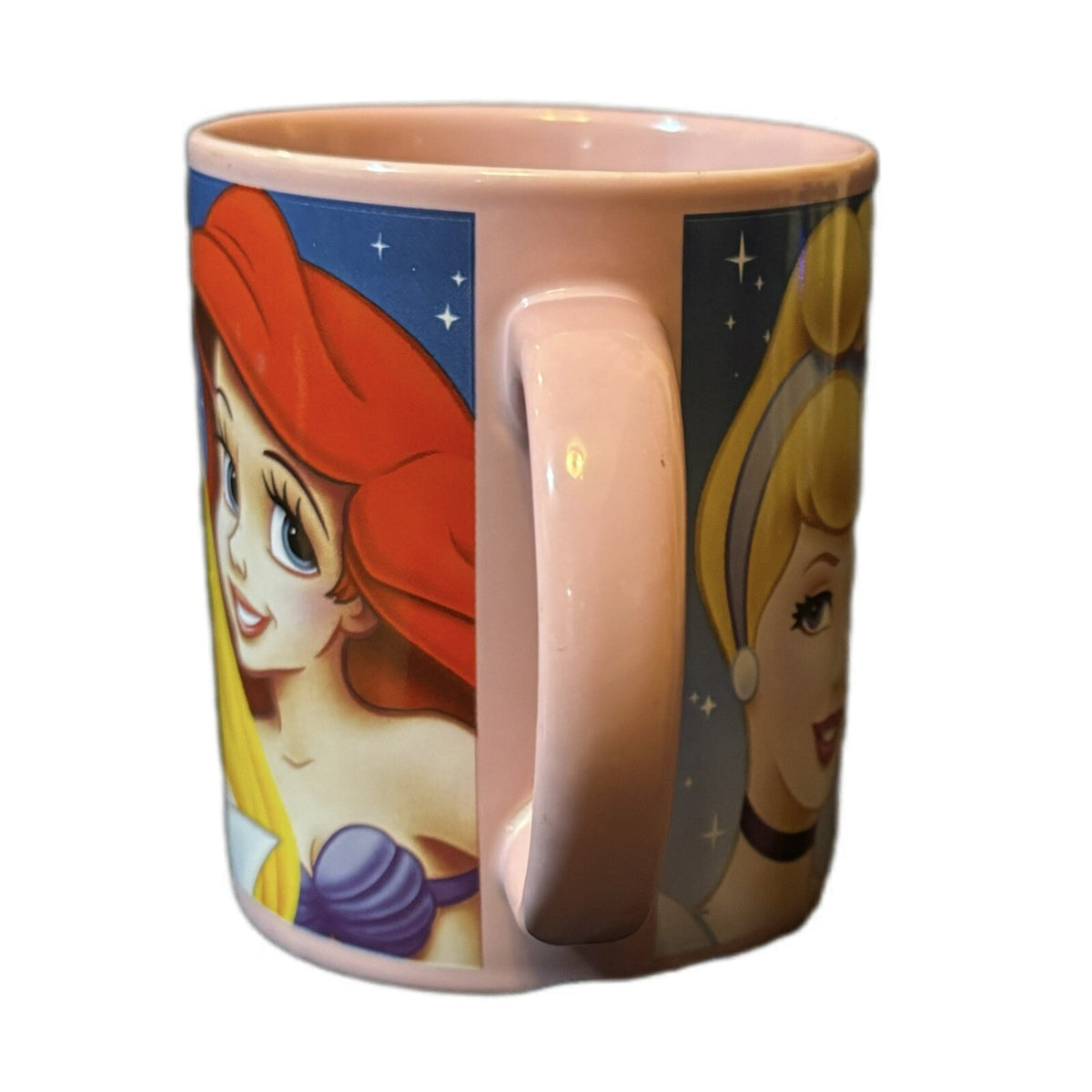 DISNEY PRINCESS Mug Ceramic Coffee Tea Cup Pink Interior