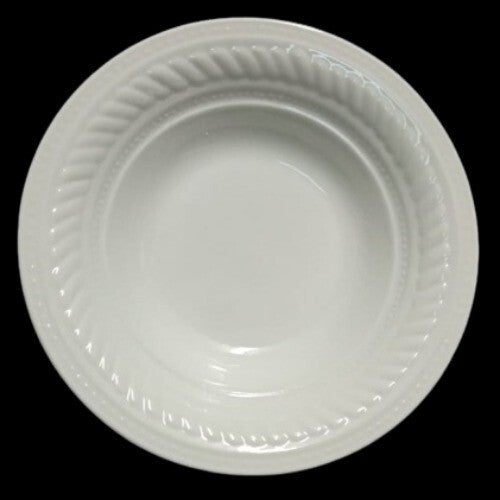 Gibson IMPERIAL BRAID 5 Soup Cereal Bowl 8 1/8"D Ceramic White Embossed Rope Dot