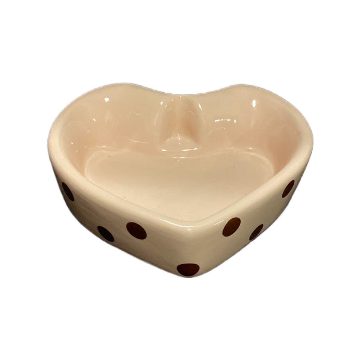 Spot's Diner Pet Bowl Ceramic Cat Dog Food Water Heart Shaped Coastline Imports