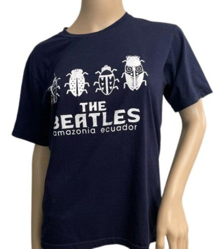 The Beatles T-Shirt By Amaya Blue white Crew Neck Short Sleeves