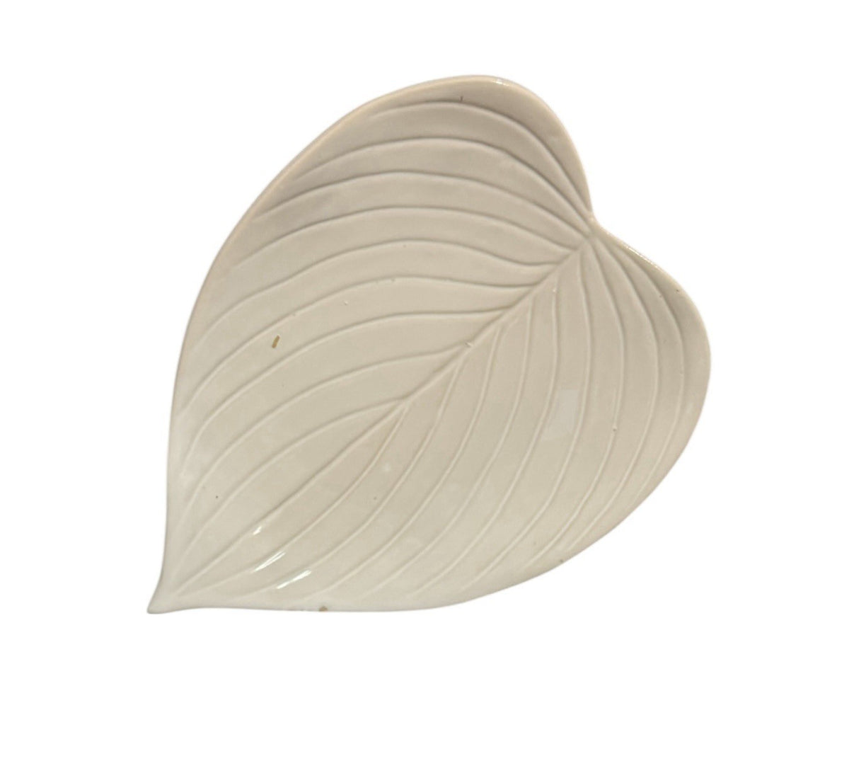 Napa Home & Garden 8pc Leaf Plates Set – 4 Large 8.5” & 4 Small 5” White Ceramic