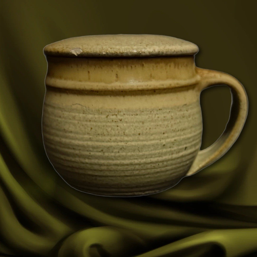 Signed Marie Summers Vintage Ceramic Mug with Lid 3.25” – Studio Pottery Cup