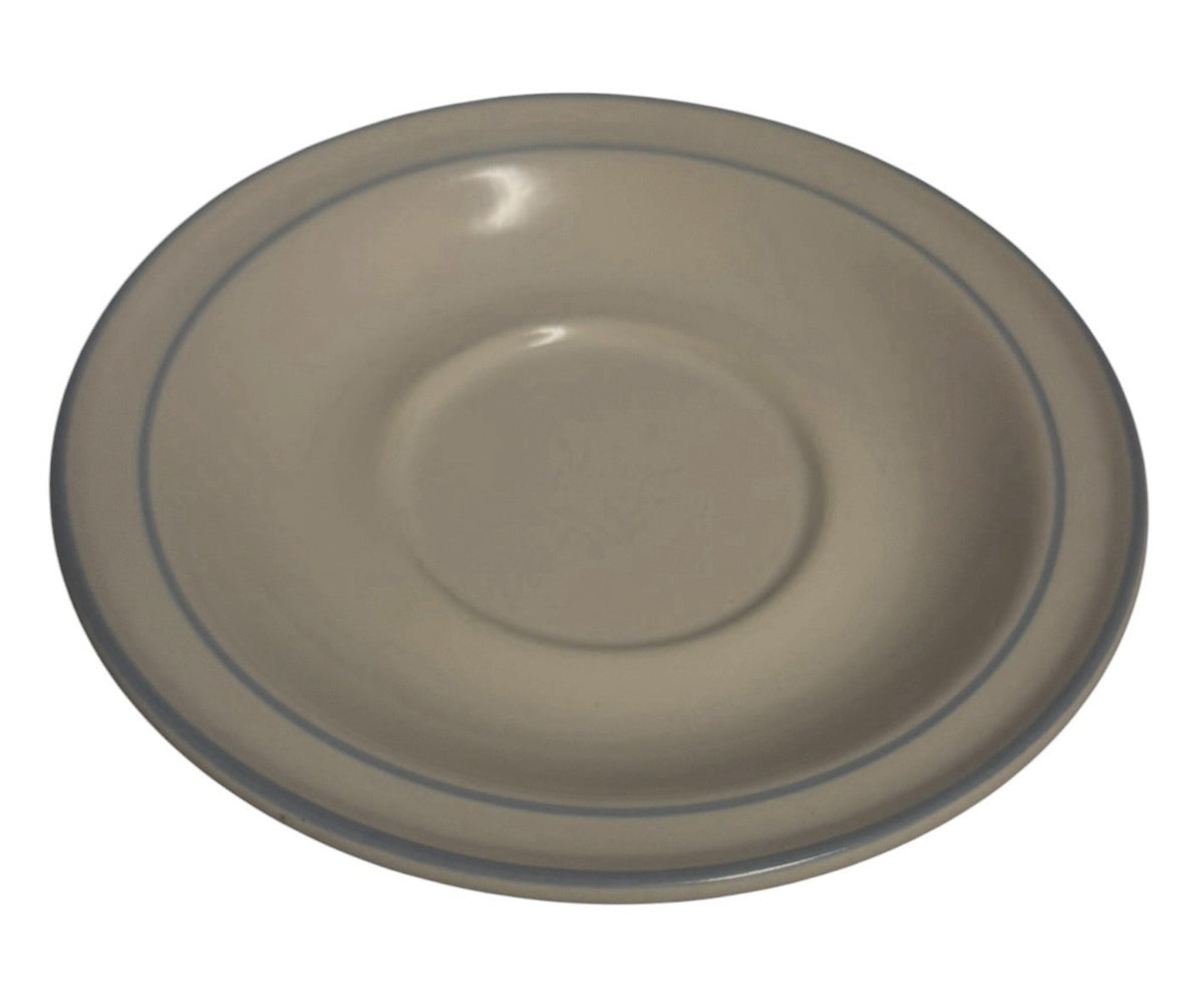 Set of 9 Hearthside Chantilly Fleur de Lune 6 1/2”D Saucers Blue Rim Japan