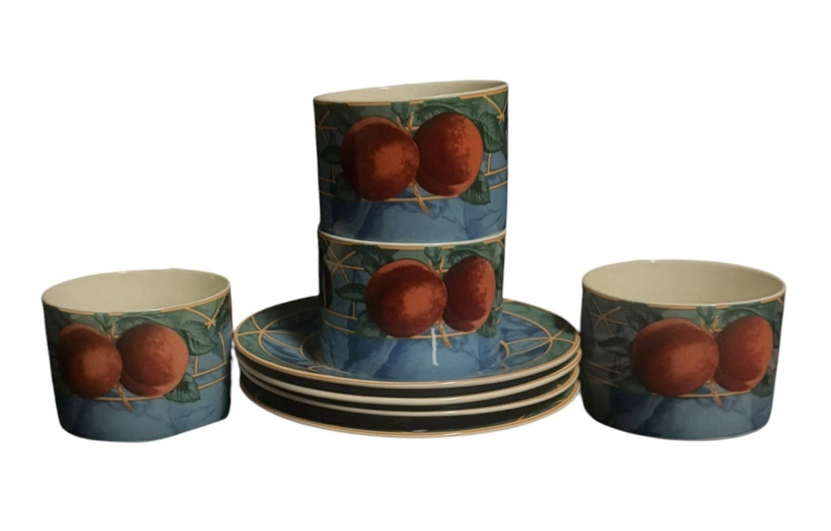 Victoria & Beale Forbidden Fruit 9024 8 Piece Set 4 Cups 4 Saucers Porcelain