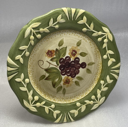 Certified Intl. La Toscana Salad Dessert Plate 8.5” Pamela Gladding GRAPE